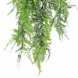 Artificial Hanging Lace Fern Vivid Green Garland Bush UV Resistant and Fire Rated 10cm Wide x 75cm Long