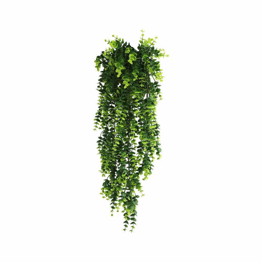Artificial Dense Hanging Lush Green Eucalyptus Garland Bush UV Resistant and Fire Rated 18cm Wide x 77cm Long