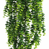 Artificial Dense Hanging Lush Green Eucalyptus Garland Bush UV Resistant and Fire Rated 18cm Wide x 77cm Long