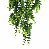 Artificial Dense Hanging Lush Green Eucalyptus Garland Bush UV Resistant and Fire Rated 18cm Wide x 77cm Long