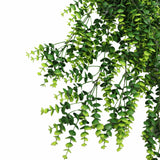 Artificial Dense Hanging Lush Green Eucalyptus Garland Bush UV Resistant and Fire Rated 18cm Wide x 77cm Long
