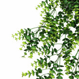 Artificial Dense Hanging Lush Green Eucalyptus Garland Bush UV Resistant and Fire Rated 18cm Wide x 77cm Long