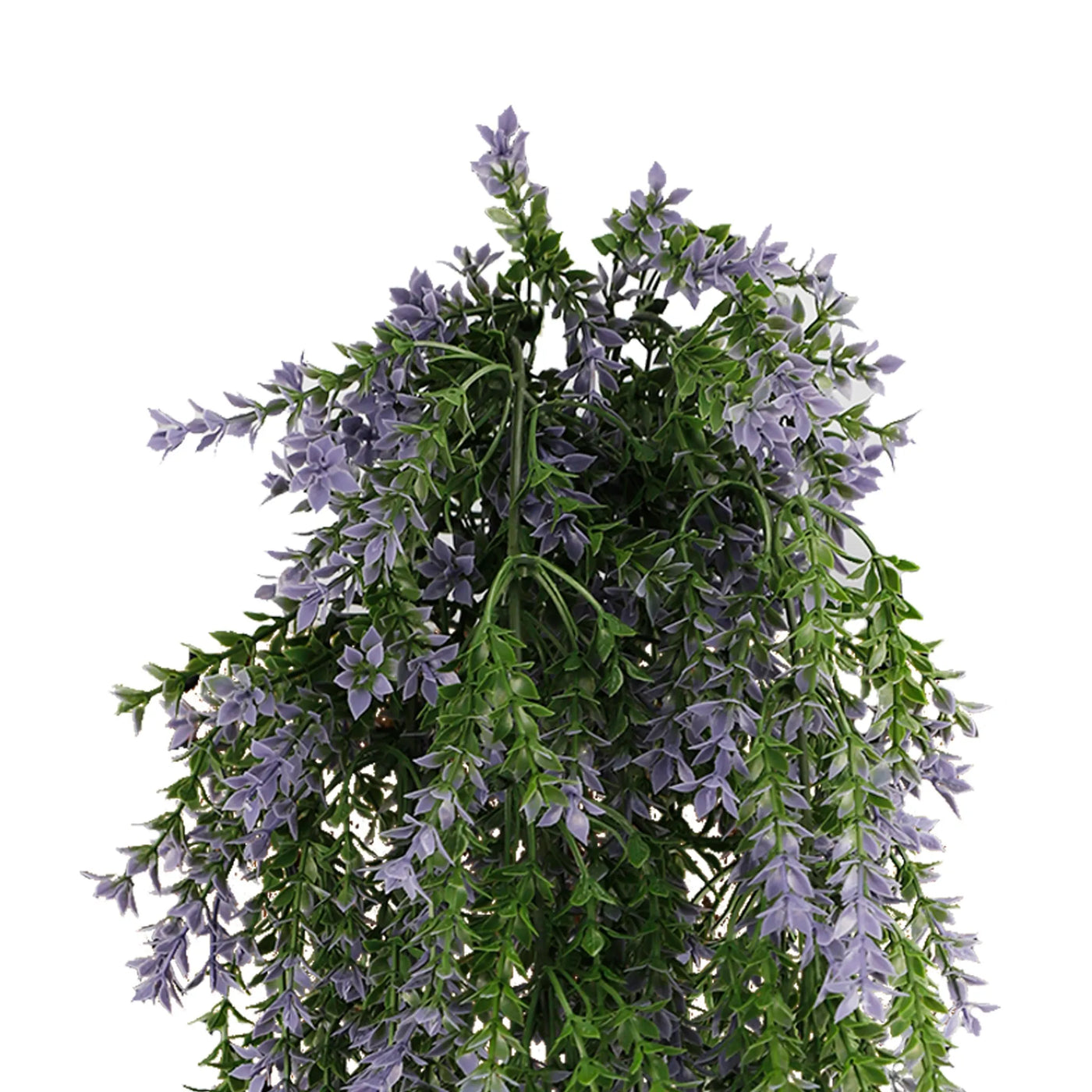 Artificial Hanging Purple and Green Willow Leaf Garland Bush UV Resistant and Fire Rated 20cm Wide x 75cm Long