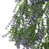Artificial Hanging Purple and Green Willow Leaf Garland Bush UV Resistant and Fire Rated 20cm Wide x 75cm Long