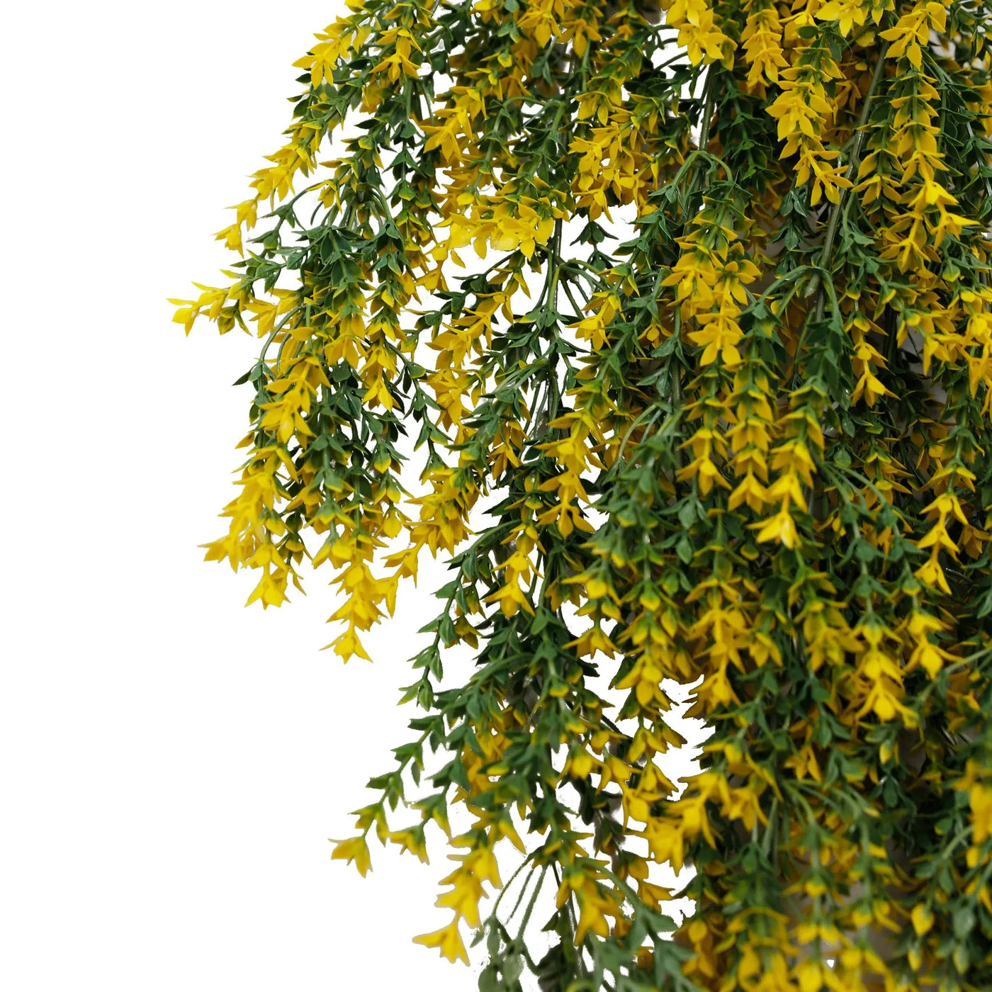 Artificial Hanging Yellow and Green Willow Leaf Garland Bush UV Resistant and Fire Rated 20cm Wide x 75cm Long