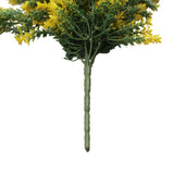 Artificial Hanging Yellow and Green Willow Leaf Garland Bush UV Resistant and Fire Rated 20cm Wide x 75cm Long
