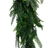 Artificial Hanging Dense Boston Fern Garland Bush UV Resistant and Fire Rated 27cm Wide x 94cm Long