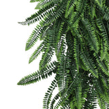 Artificial Hanging Dense Boston Fern Garland Bush UV Resistant and Fire Rated 27cm Wide x 94cm Long