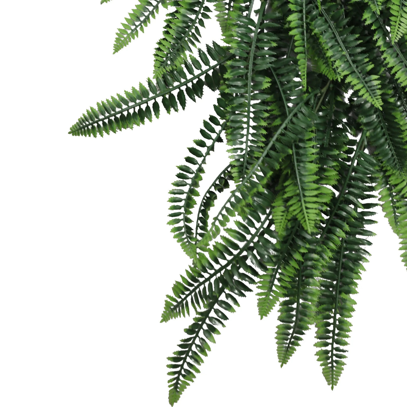 Artificial Hanging Dense Boston Fern Garland Bush UV Resistant and Fire Rated 27cm Wide x 94cm Long