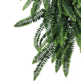Artificial Hanging Dense Boston Fern Garland Bush UV Resistant and Fire Rated 27cm Wide x 94cm Long