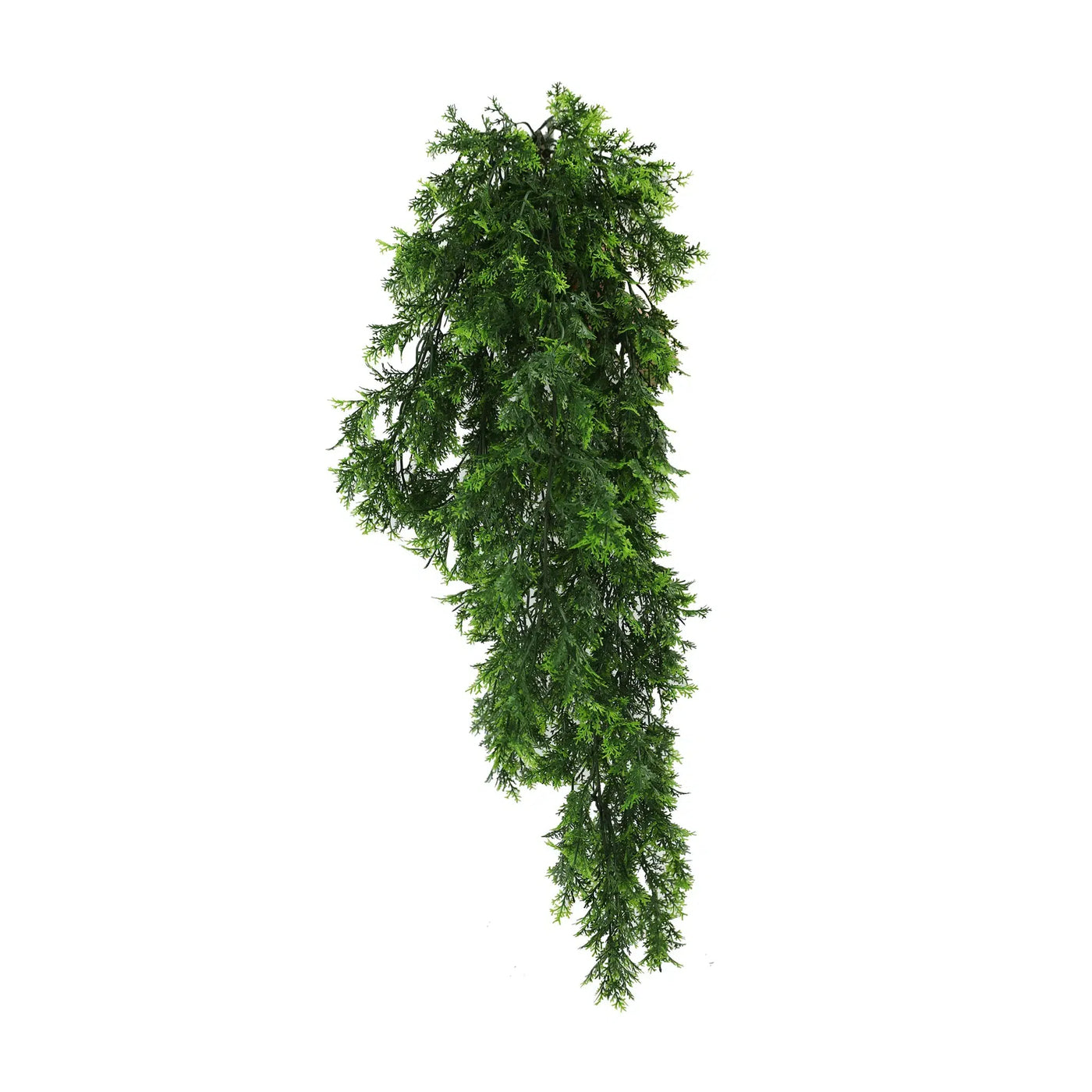 Artificial Hanging Mossy Cedar Vine Garland Bush UV Resistant and Fire Rated 22cm Wide x 75cm Long - Designer Plants