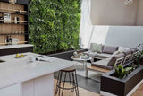 Luxury White Oasis Vertical Garden / Green Wall UV Resistant 1m x 1m