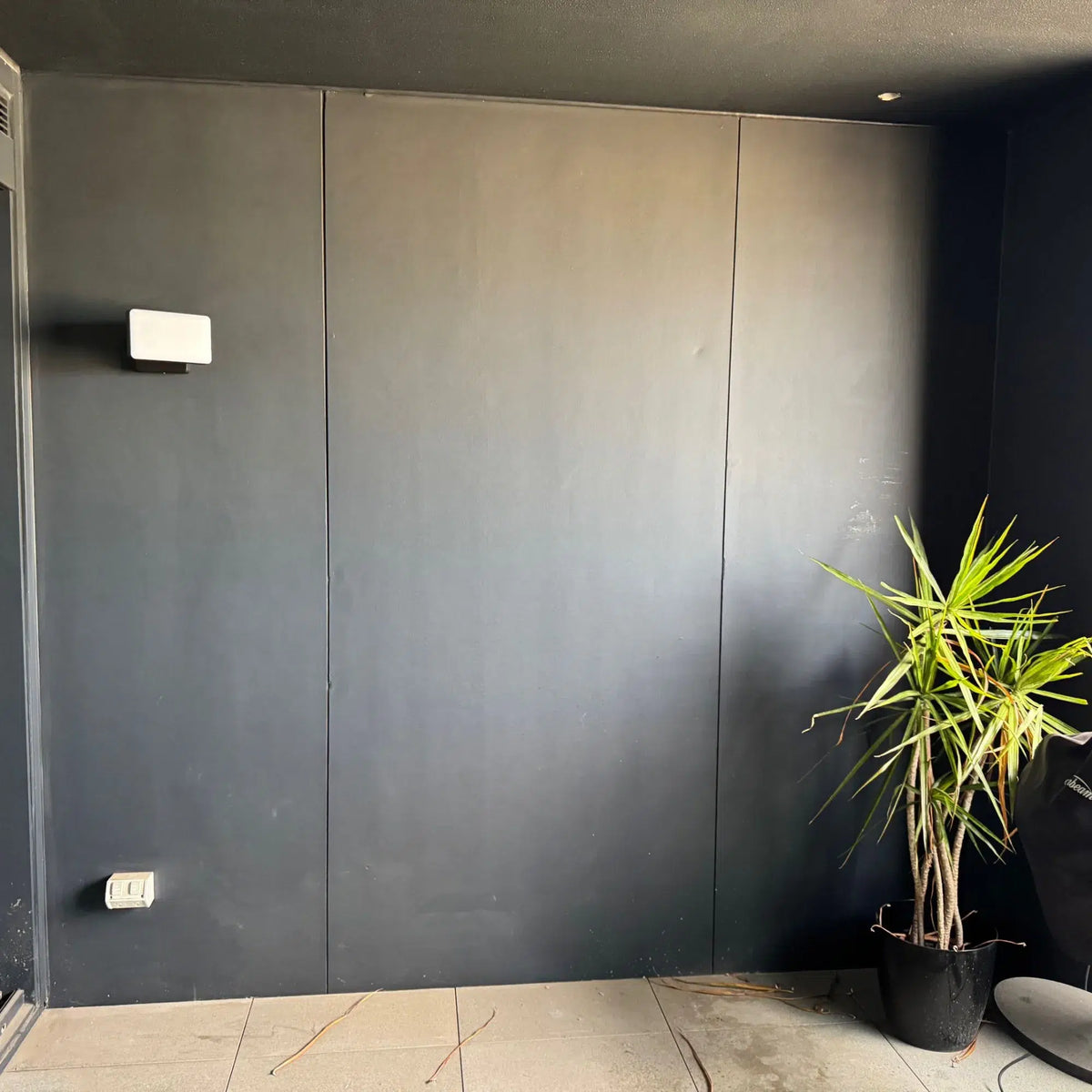 Plain Space with Room to Grow – Before Premium Natural Buxus Installation