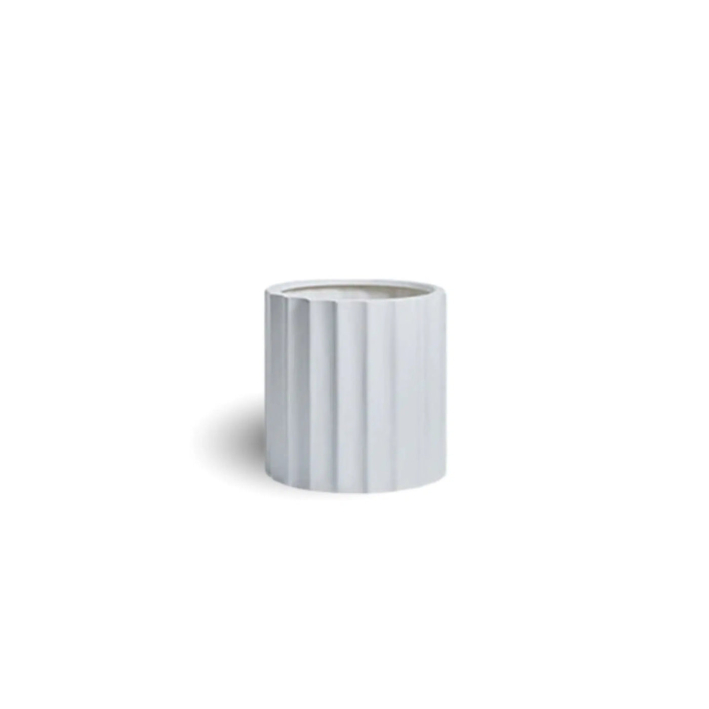 Set of 3 Luxury Rounded Ribbed Planter Premium Pot Range White