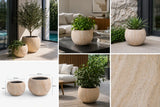 2 Sizes - Luxury Rounded Marble Planter | Premium Pot Range