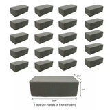 20 Pieces of Dry Floral Foam Bricks 23cm x 11cm x 8cm (Artificial Plant Foam Blocks - formaldehyde FREE) - Designer Plants