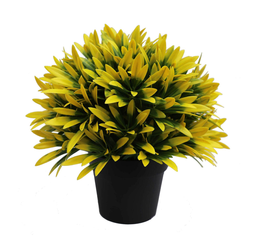 Small Potted Artificial Decorative Yellow Lily Plant UV Resistant 20cm - Designer Plants