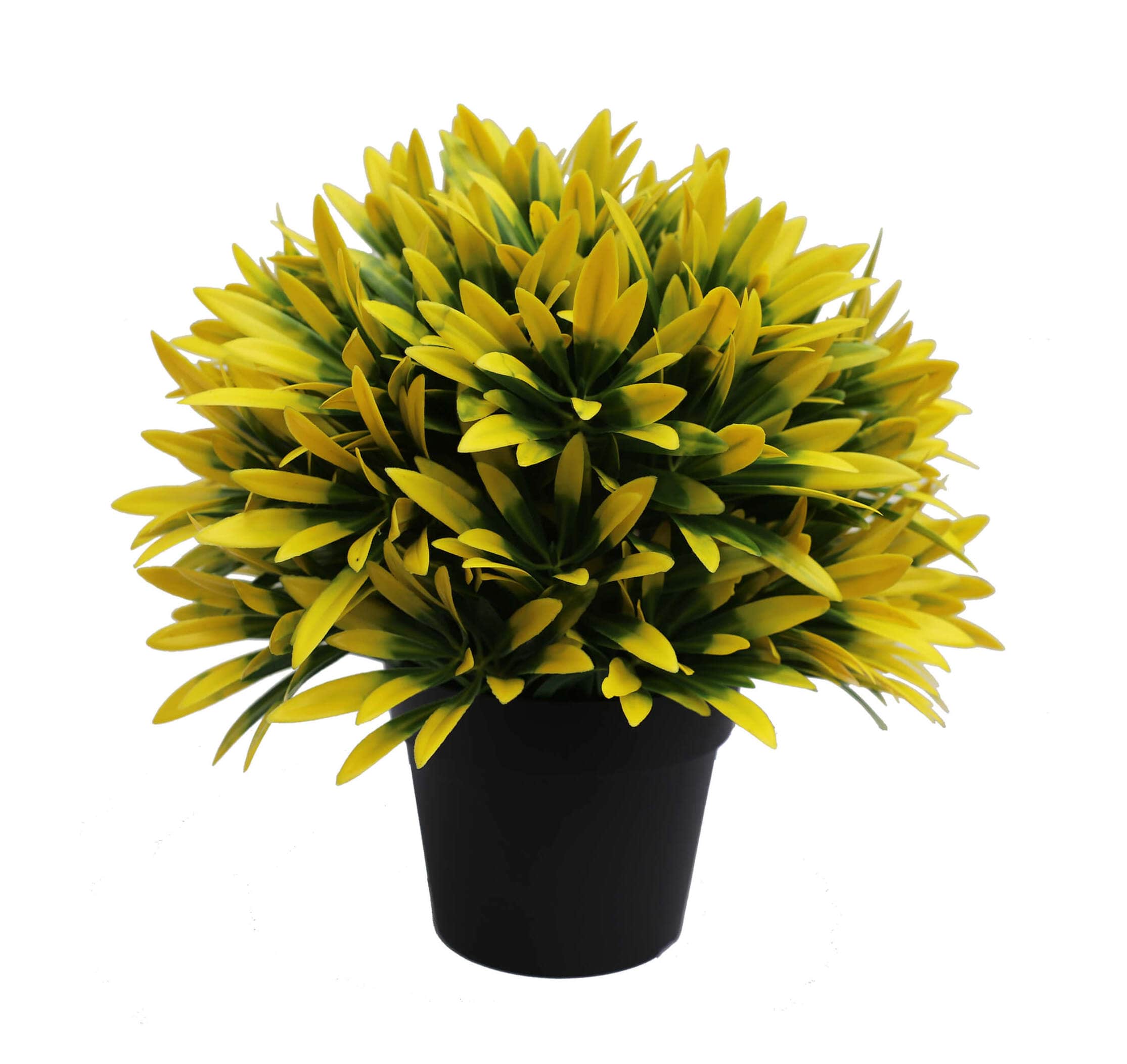 Small Potted Artificial Decorative Yellow Lily Plant UV Resistant 20cm - Designer Plants