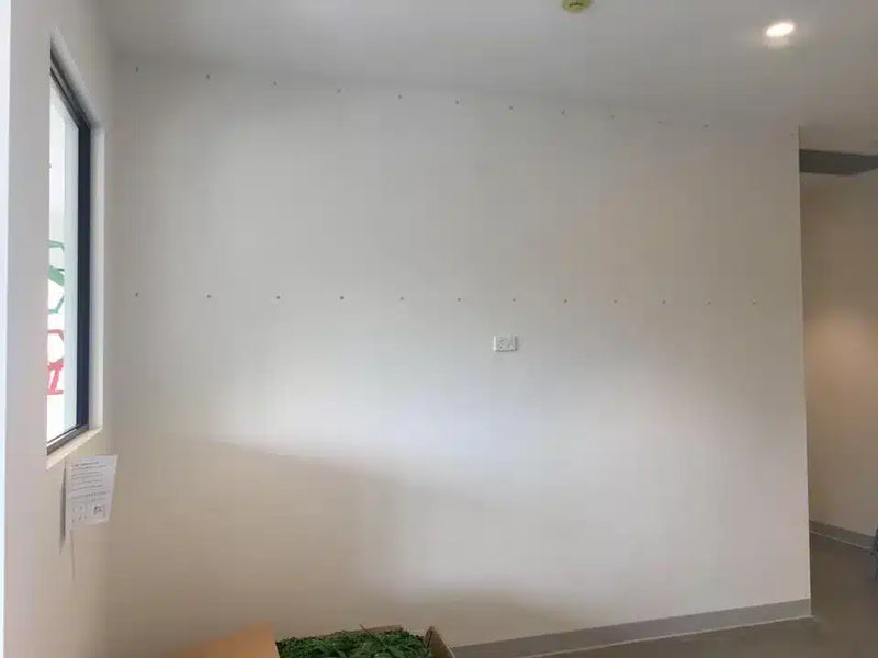Before – Office wall with white oasis vertical garden artificial green wall