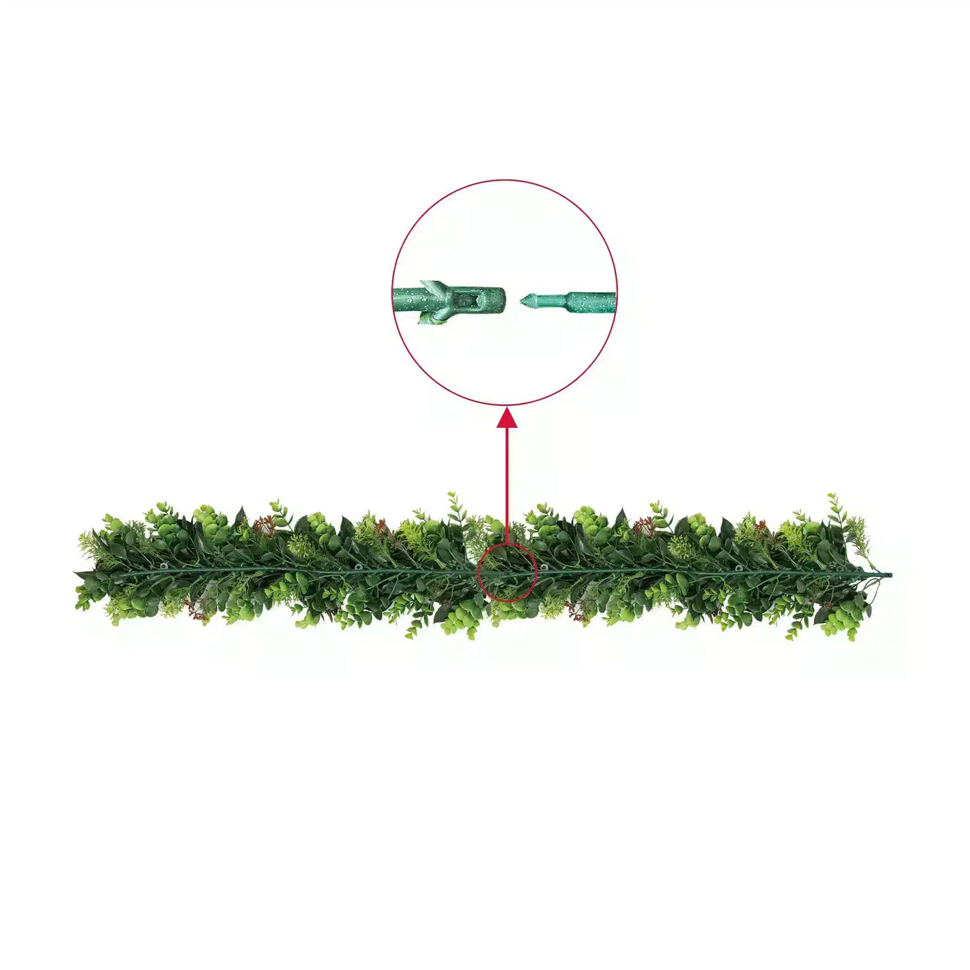 Artificial Extendable Hanging Wreath UV Resistant 55cm