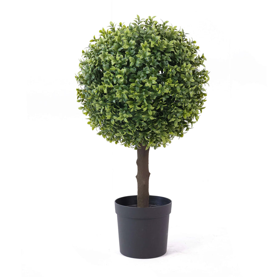 artificial single ball topiary tree 63cm - full view