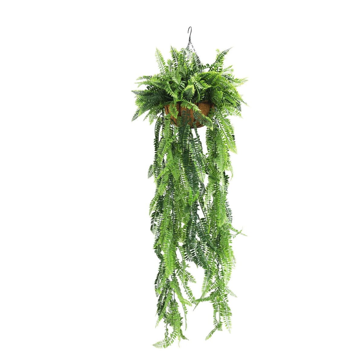 Artificial Hanging Fern Basket UV Resistant 35cm x 125cm - Designer Plants