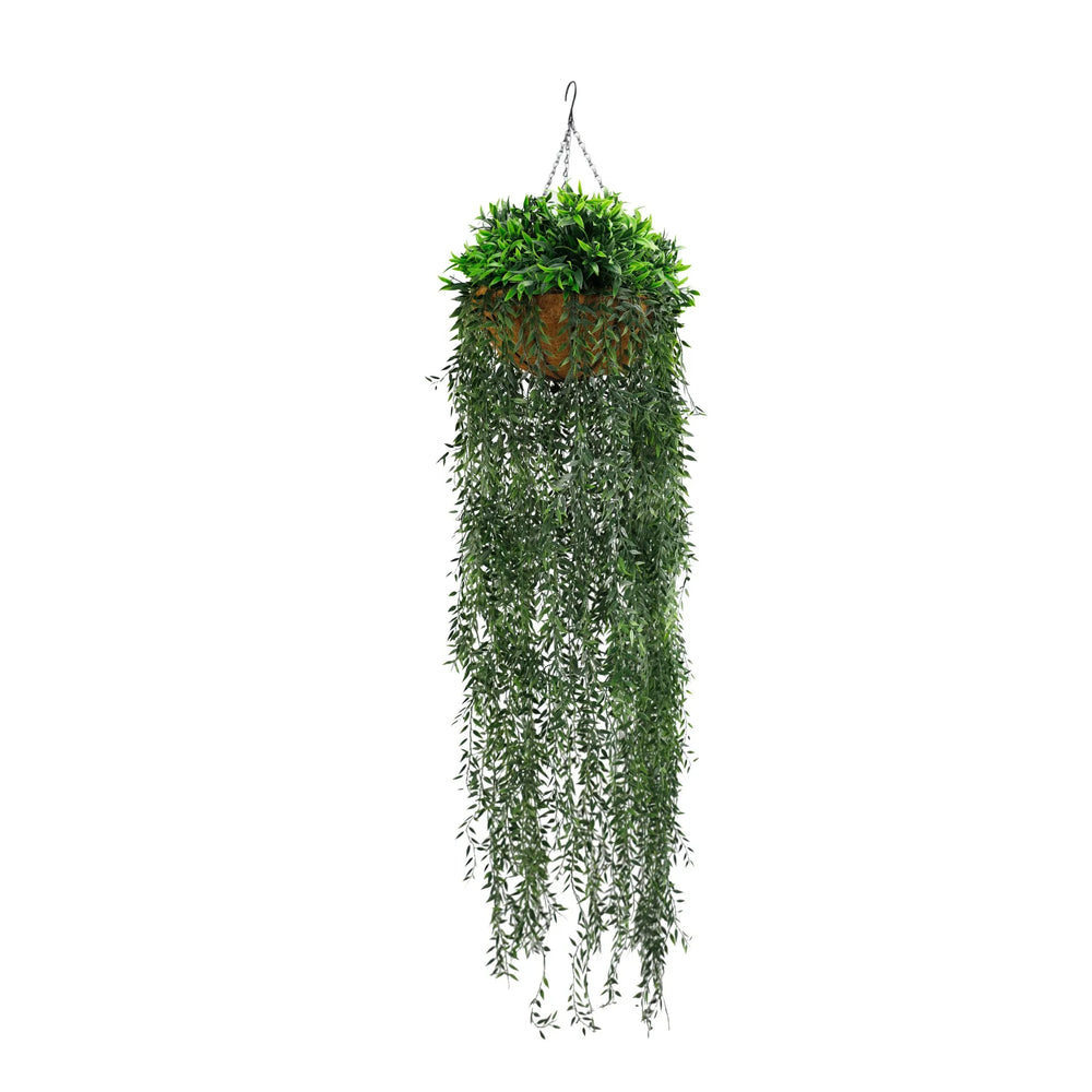 Artificial Hanging Fern Basket UV Resistant 35cm x 140cm - Designer Plants