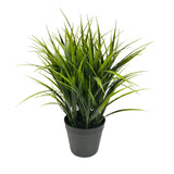 Artificial Ornamental Potted Dense Green Grass UV Resistant 38cm