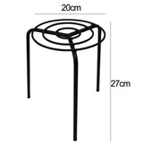 Durable circular metal plant pot riser insert 26cm with dimensions, 20cm diameter and 27cm height