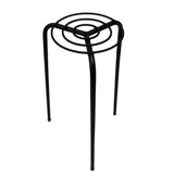 Durable circular metal plant pot riser insert 50cm, angled view showing tripod legs and ring top