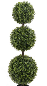 artificial three ball topiary tree 128cm - topiary balls