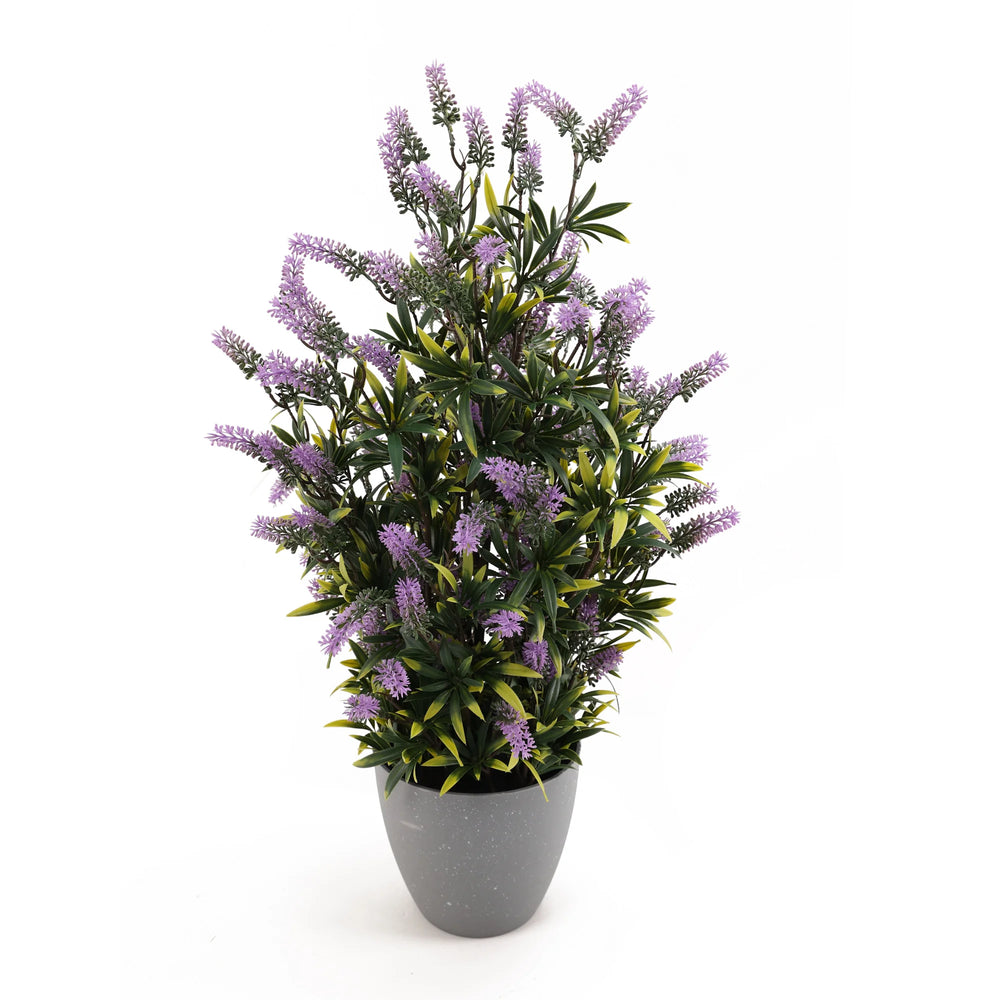 artificial lavender topiary tree 73cm - full view