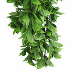 Artificial Dense Hanging Flowering Pothos Bush Vivid Green UV Resistant and Fire Rated 27cm Wide x 72cm Long