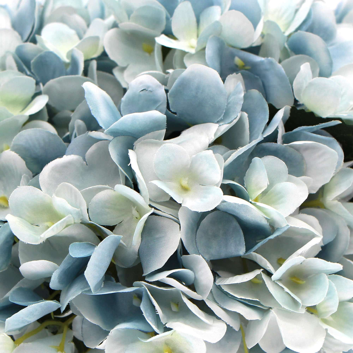 Premium Artificial Hydrangea with Glass Vase (Flowering Blue Hydrangea) 23cm