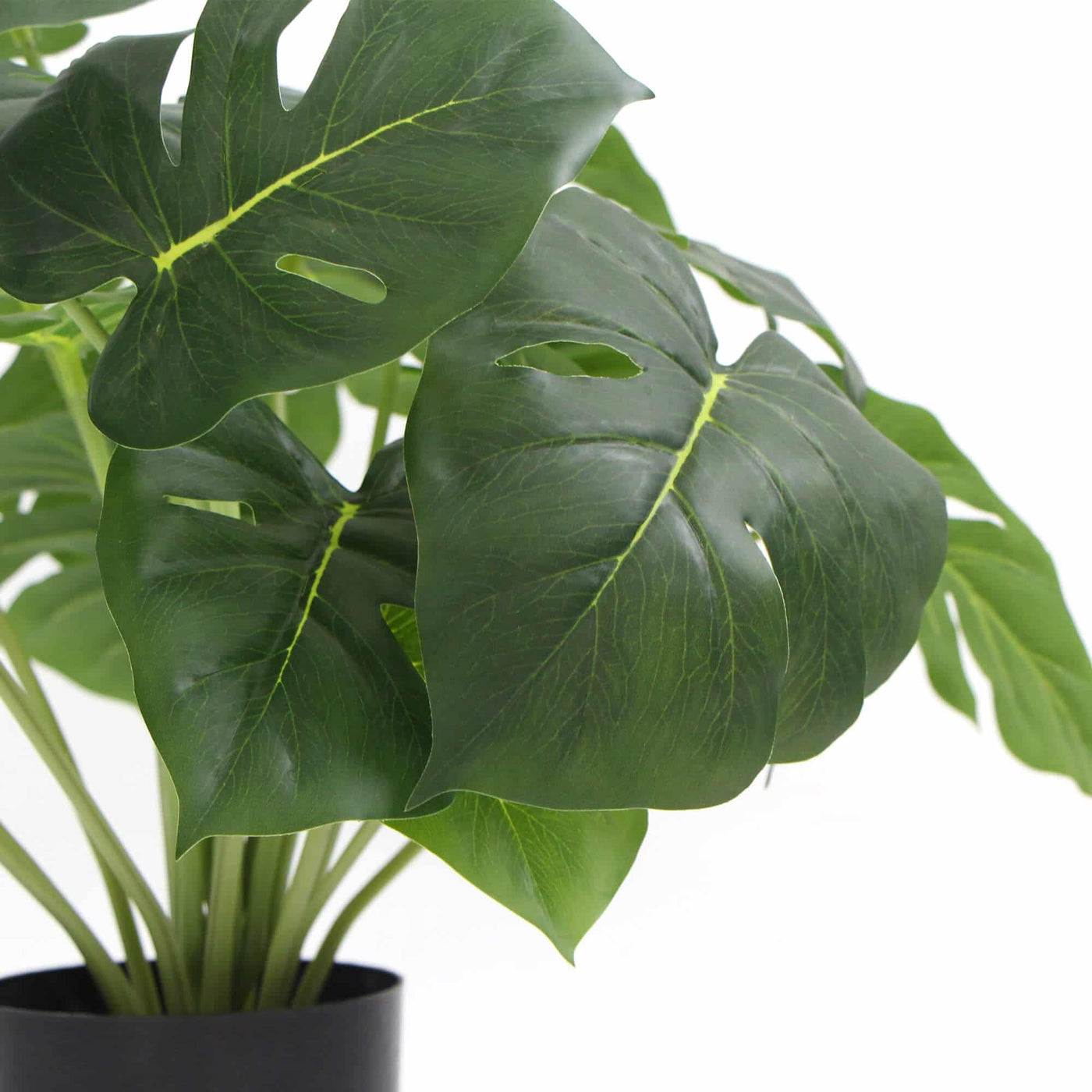 Dense Potted Artificial Monstera Deliciosa Plant With Real Touch Leaves 50cm