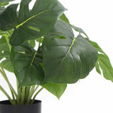 Dense Potted Artificial Monstera Deliciosa Plant With Real Touch Leaves 50cm