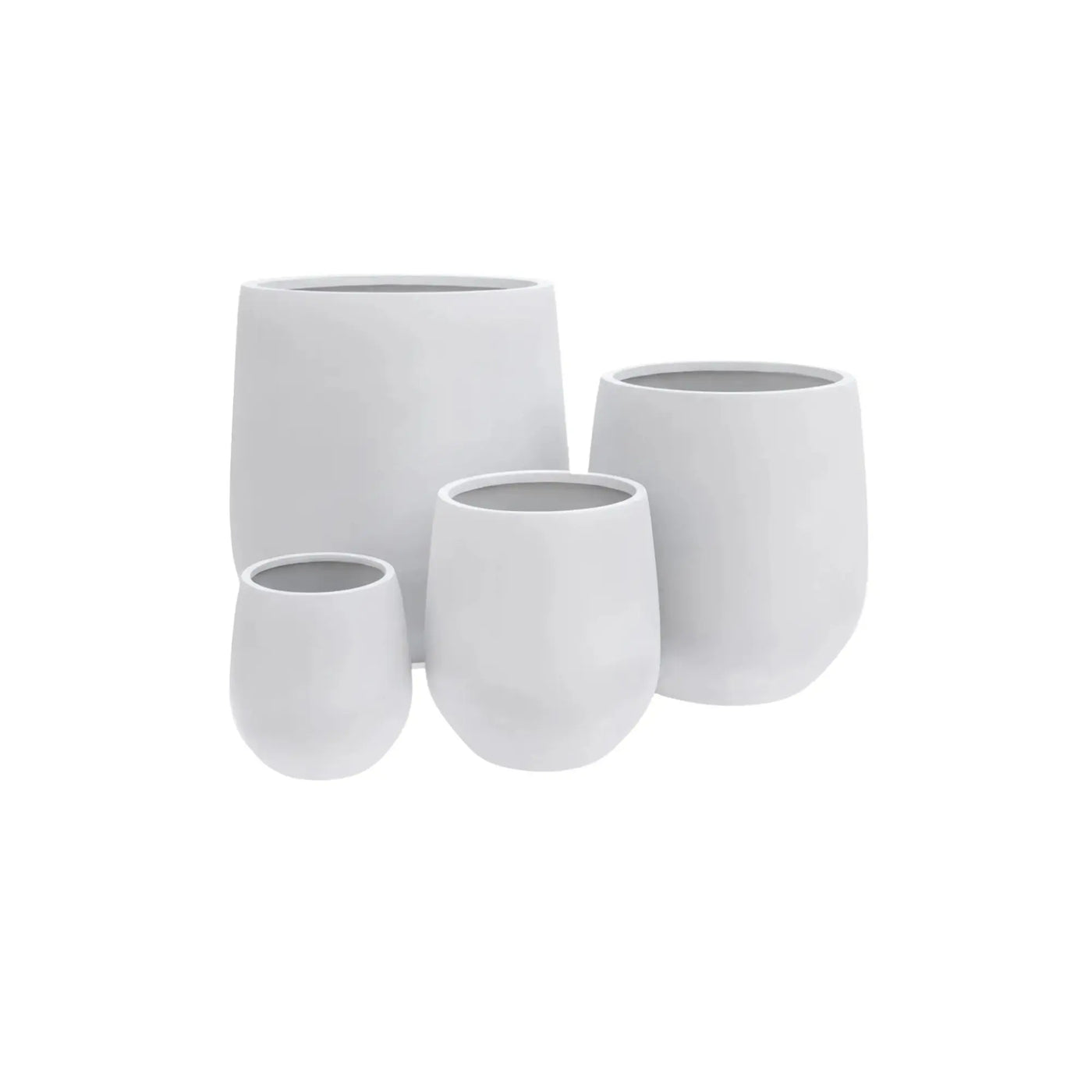 Luxury Teardrop Balloon Planter — Set of 4 White