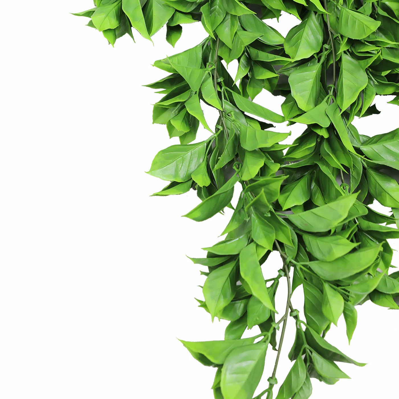 Artificial Dense Hanging Flowering Pothos Bush Vivid Green UV Resistant and Fire Rated 27cm Wide x 72cm Long