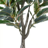 Artificial Bushy Variegated Ficus Tree (Rubber Tree) 120cm