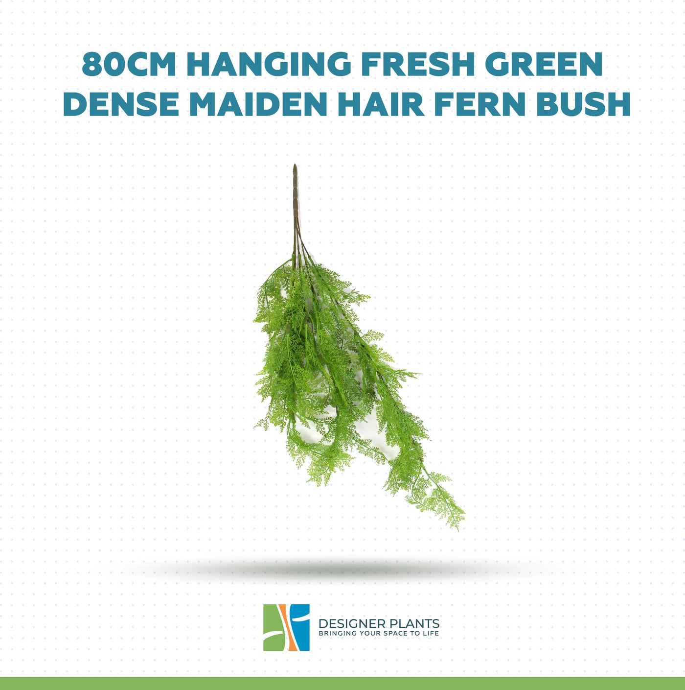 80cm Hanging Fresh Green Dense Maiden Hair Fern Bush UV Resistant