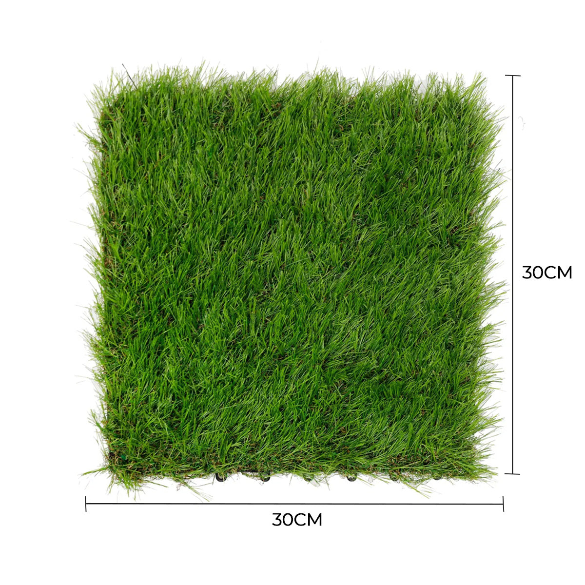 9 Pieces of Interconnecting Artificial Grass Decking Tiles (UV Resistant) 30cm x 30cm