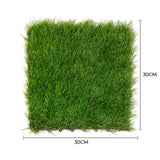 9 Pieces of Interconnecting Artificial Grass Decking Tiles (UV Resistant) 30cm x 30cm