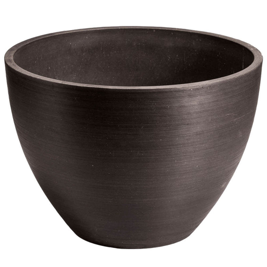 Polished Black Planter Bowl 30cm - Designer Plants
