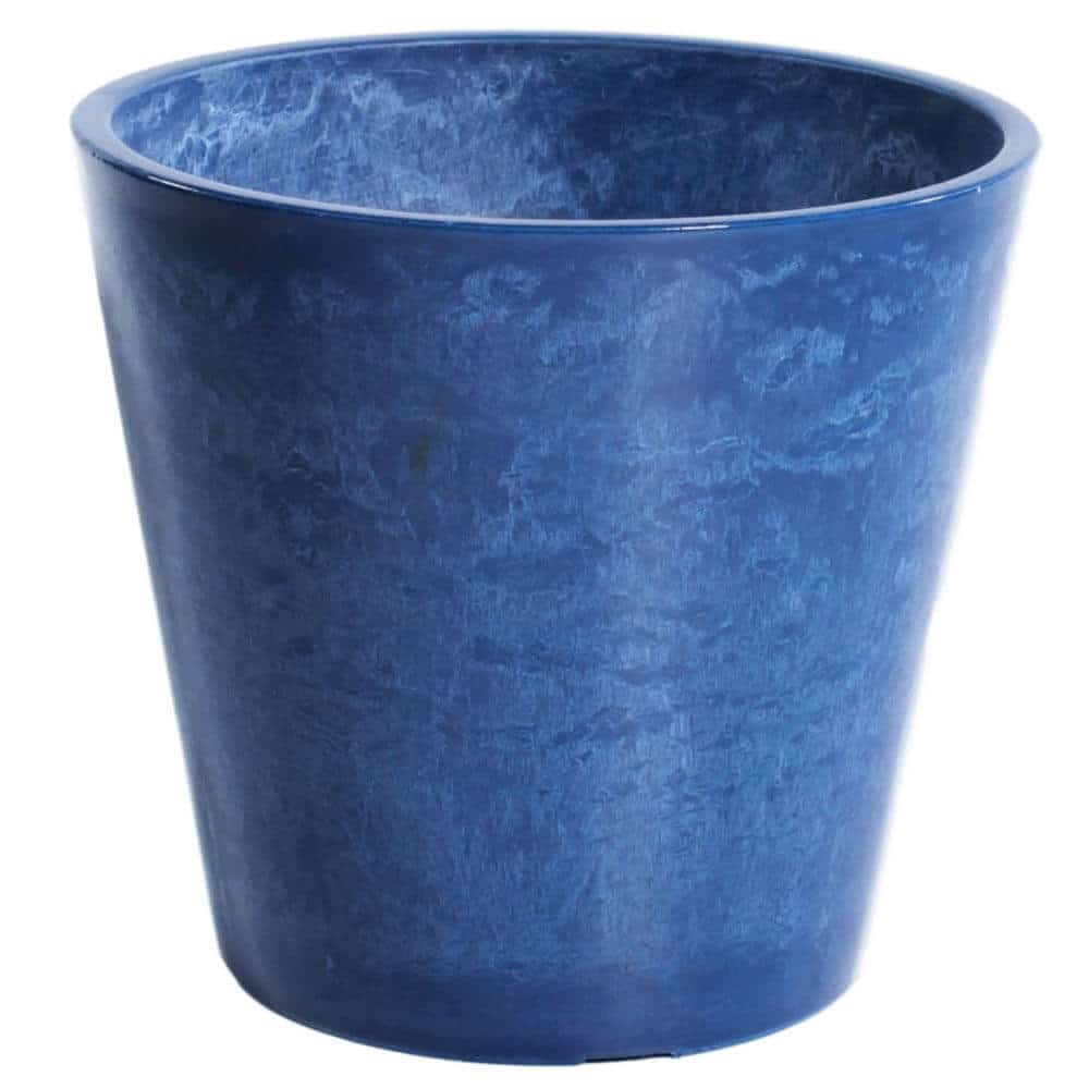 Glossy Blue Garden Pot 25cm - Designer Plants