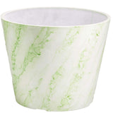 Green & White Imitation Marble Pot 25cm - Designer Plants