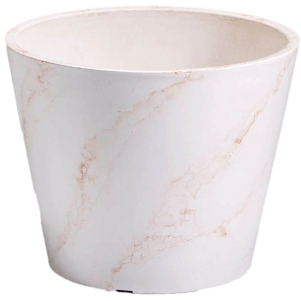 Red & White Imitation Marble Pot 25cm - Designer Plants