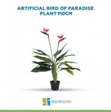 Artificial Bird of Paradise Plant 110cm (Red Flowers)