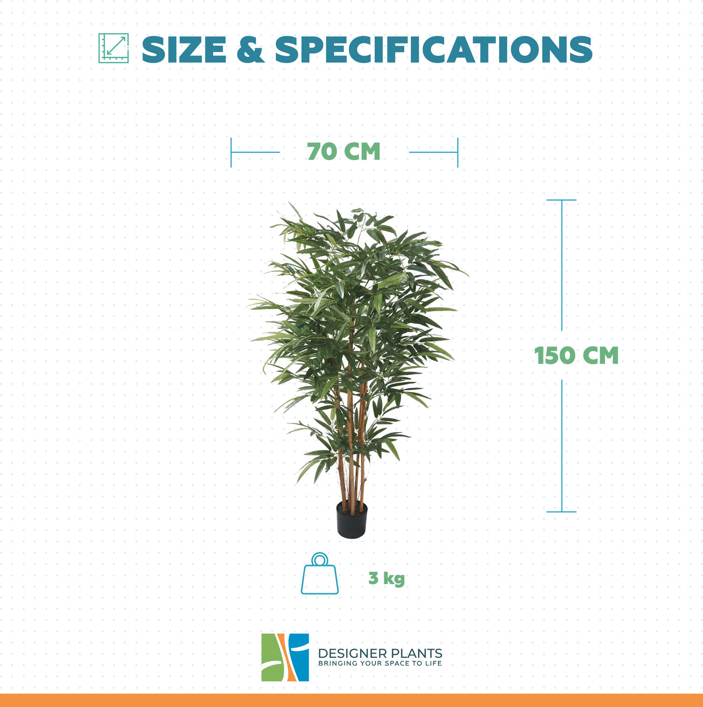 Premium Two-tone Green Artificial Bamboo Plant 150cm