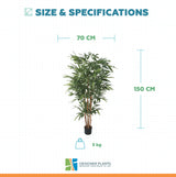 Premium Two-tone Green Artificial Bamboo Plant 150cm