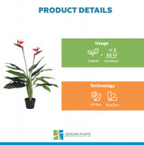 Artificial Bird of Paradise Plant 110cm (Red Flowers)